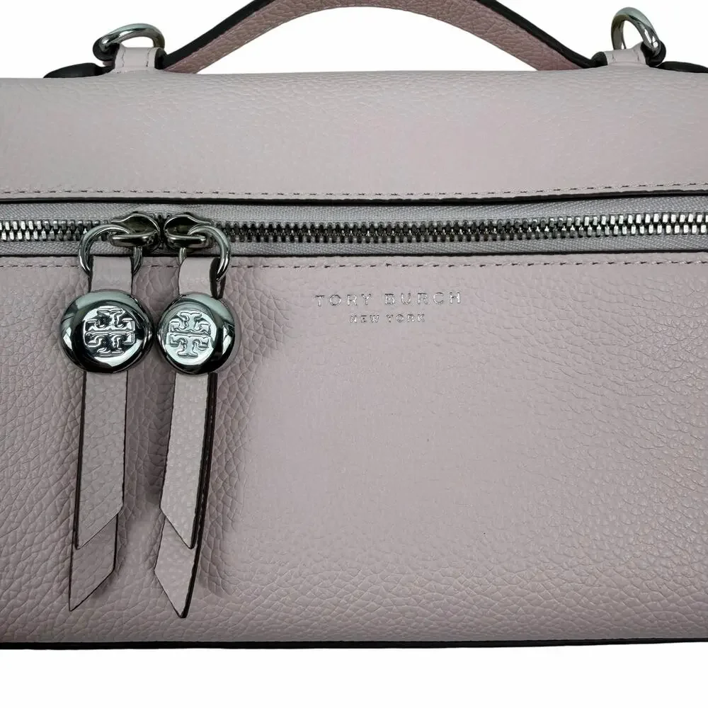 Tory Burch Slim Romy Top Handle Bag Leather Crossbody Bag Rose Pink